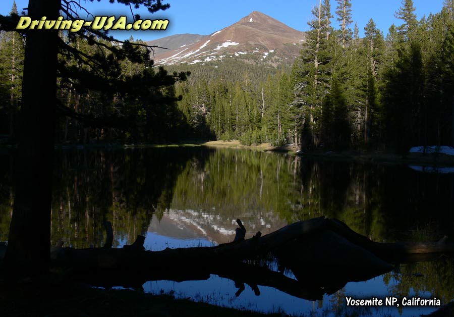 mirror lake, blue sky