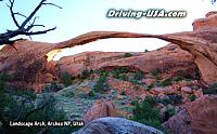 Landscabe Arch in the evening