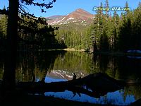 lake, mountain and blue sky